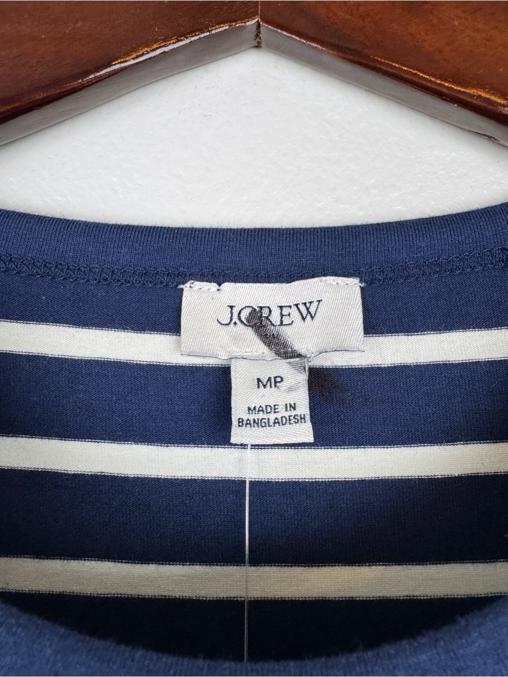 J. Crew Petite Striped Short Sleeve Knit Mixy Midi Dress Size MP NWT - Picture 8 of 11